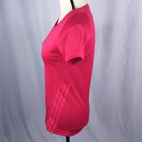 Adidas Climacool Supernova Top Womens Size Small V-Neck Short Sleeve Workout - Picture 4 of 10